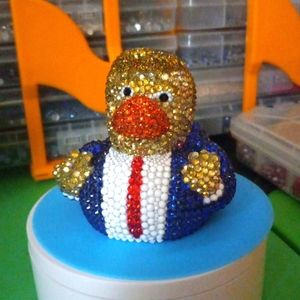 Donald Trump Rhinestoned Rubber duckie